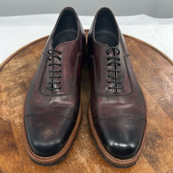 Boss Hugo Boss Shoes Mens 8 (UK 7) Aspin Leather Toe Cap Dark Red Rubber Sole main image 5